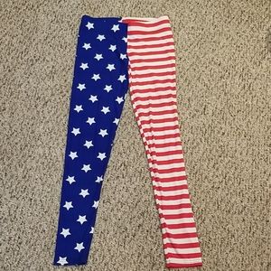 flag leggings ...4th of july...size medium